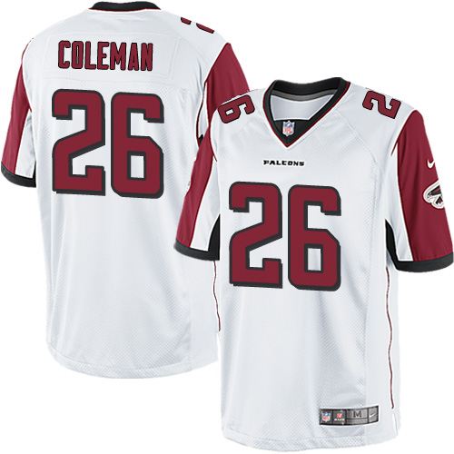 Youth Elite Tevin Coleman Nike Jersey White Road - #26 NFL Atlanta Falcons